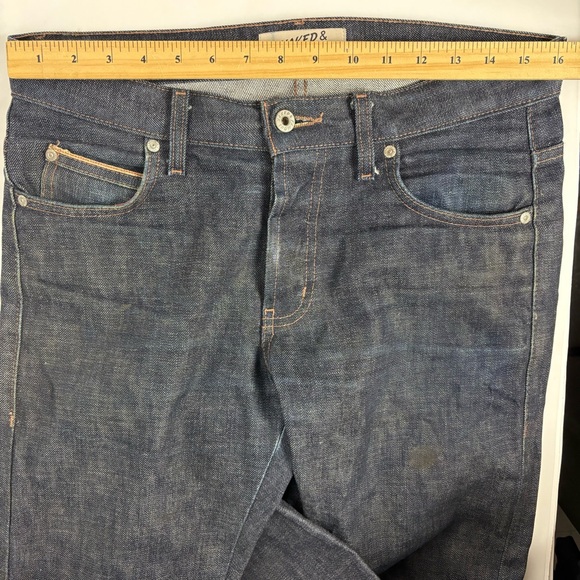 Naked & Famous Denim Dark Blue Straight Jeans - Picture 13 of 16